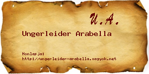 Ungerleider Arabella névjegykártya
